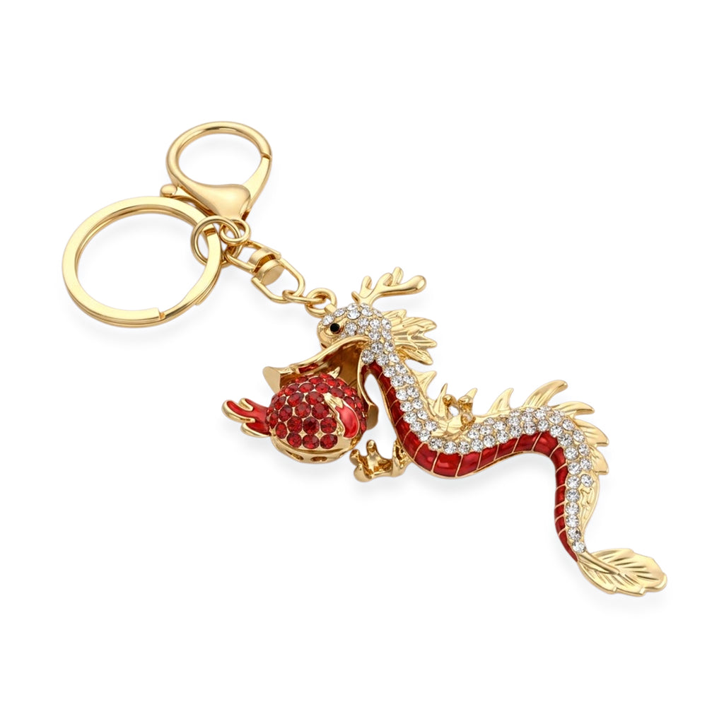 Set of 2 - Multi-Color Crystal Keychain in Unicorn & Dragon Design_4446115_5