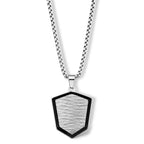 Shield Pendant with Chain (Size 24) & Lobster Clasp in Two-Tone Plating_4446140