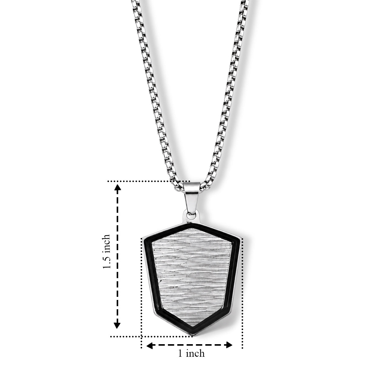 Shield Pendant with Chain (Size 24) &amp; Lobster Clasp in Two-Tone Plating V32514839 5
