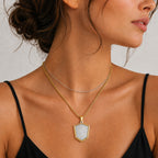 Shield Pendant with Chain (Size 24) & Lobster Clasp in Two-Tone Plating_4446141_2