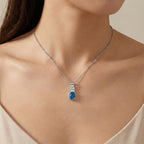 Close Out Deal- D'Joy Australian Boulder Opal & Moissanite Pendant with Chain (Size 20) in Rhodium Overlay Sterling Silver 1.45 Ct._4449518_2