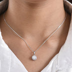 D'Joy Moissanite Solitaire Pendant with Chain (Size 20) in Platinum Overlay Sterling Silver 1.02 Ct._4449713_2