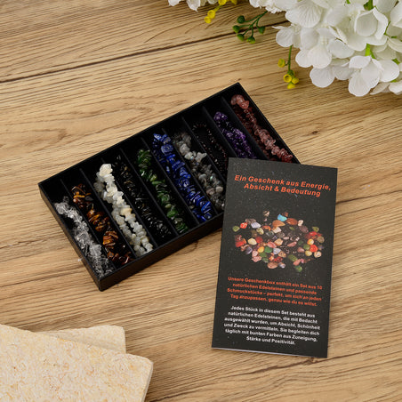 Set of 10 - Multi-Gemstone Stretchable Bracelet (Size 7-7.5 Ext) 4450336 2