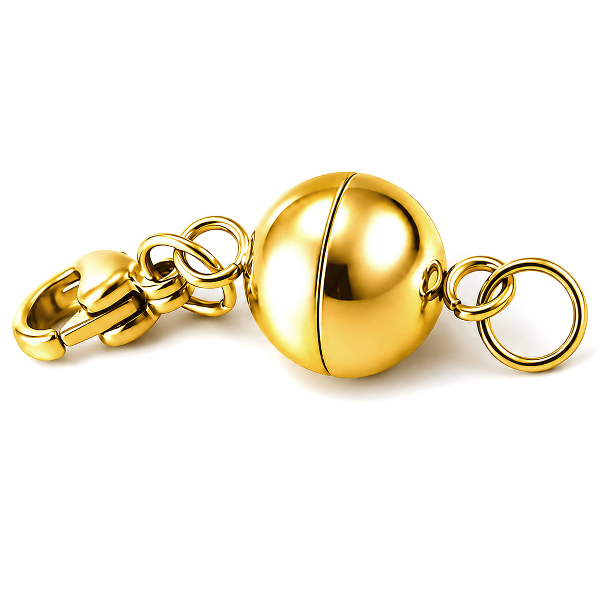 Pick OF The Show-Set of 2 - Rhodium Plating &amp; Yellow Gold Plated Lobster Clasp with Magnetic Lock 4451706 4