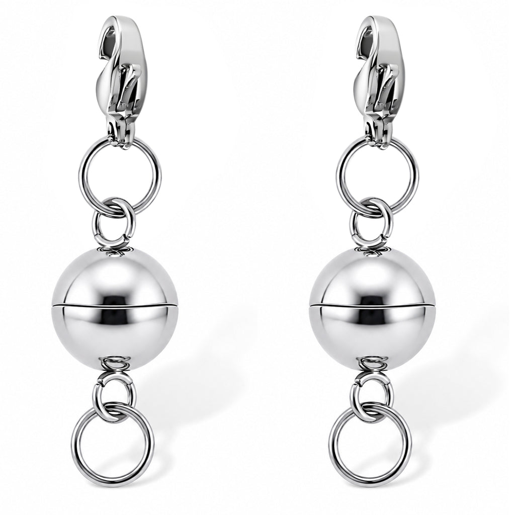 Pick Of The Show - Set of 2 - Rhodium Plating Lobster Clasp with Magnetic Lock_4451709