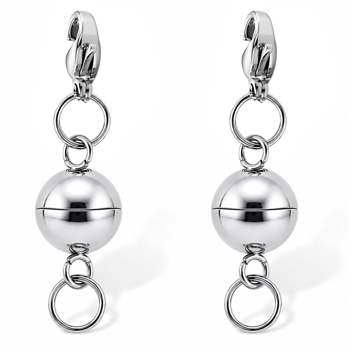 Pick Of The Show - Set of 2 - Rhodium Plating Lobster Clasp with Magnetic Lock 4451709 0