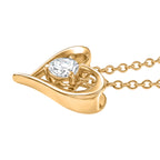 D'Joy - Moissanite Pendant in Yellow Gold Plated Sterling Silver with Chain (Size 20)_4452727_3