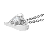 Moissanite Pendant in Platinum Overlay Sterling Silver with Chain (Size 20)_4452729_3