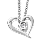 Moissanite Pendant in Platinum Overlay Sterling Silver with Chain (Size 20)_4452729_4