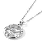 Lucy Q - Lab Grown Diamond Pendant with Chain (Size 18+2 Ext) in Rhodium Overlay Sterling Silver 0.36 Ct._4455129_3