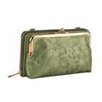La Marey Set of 2 - RFID Clutch with Shoulder Strap & Gold Flower Cuff Bracelet - Pista Green_4455490_6