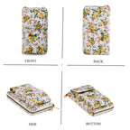LA MAREY Set of 2: RFID Smartphone Floral Crossbody Bag & Dargonfly Cuff Bracelet Gift Set - Yellow_4455505_4