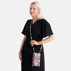 LA MAREY Set of 2: RFID Smartphone Floral Crossbody Bag & Starfish Cuff Bracelet Gift Set - Black_4455506_2
