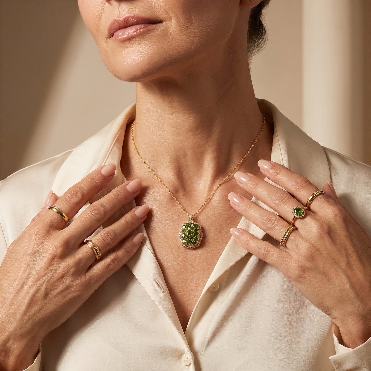EverTrue - Natural Chrome Diopside Pendant with Chain (Size 20) 3.20 4457070 2