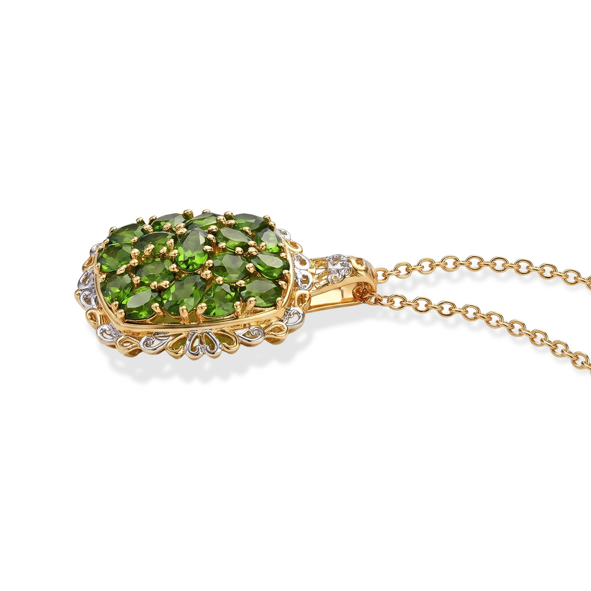 EverTrue - Natural Chrome Diopside Pendant with Chain (Size 20) 3.20 4457070 3