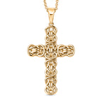 EverTrue Bronzella Collection - Byzantine Link Cross Pendant with Chain (Size 20) in 18K Gold Plating_4457446