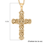 EverTrue Bronzella Collection - Byzantine Link Cross Pendant with Chain (Size 20) in 18K Gold Plating_4457446_6
