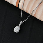 Luxuriant - SGL Certified Lab Grown Diamond (SI/G-H) Halo Pendant with Chain (Size 20) in Rhodium Overlay Sterling Silver 1.27 Ct._4458357_2