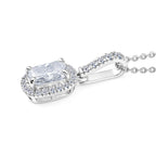 Luxuriant - SGL Certified Lab Grown Diamond (SI/G-H) Halo Pendant with Chain (Size 20) in Rhodium Overlay Sterling Silver 1.27 Ct._4458357_3