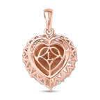 10K Rose Gold,  Morganite,  Lab Grown Diamond Pendant with Chain (Size 20) 4.76ct  Gold Wt. 3.47 Gms  4.760  Ct._4458476_4
