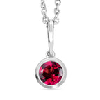 D'Joy Rhodolite Garnet Solitaire Pendant with Chain (Size 20)  1.15 Ct._4459010