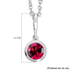 D'Joy Rhodolite Garnet Solitaire Pendant with Chain (Size 20)  1.15 Ct._4459010_5