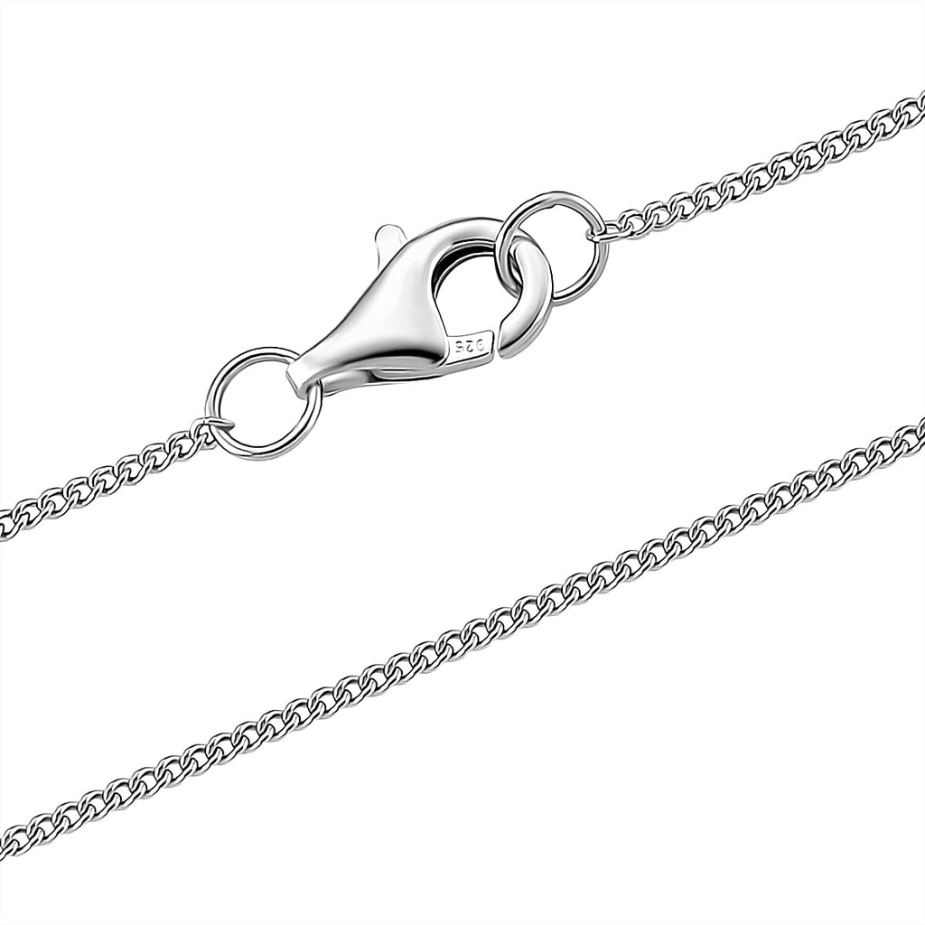 Moissanite Solitaire Pendant with Chain (Size 18) in Rhodium Overlay Sterling Silver 10.00 Ct._4459268_5