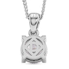 D'Joy Moissanite GRA Certified Solitaire Pendant with Chain (Size 18) in Rhodium Overlay Sterling Silver 1.00 Ct._4459291_4