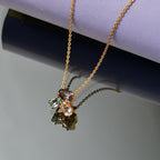 D'Joy Mystic Topaz, White Topaz & Skyblue Topaz Pendant with Chain (Size 20) in Yellow Gold Plated Sterling Silver 1.06 Ct._4459957_1