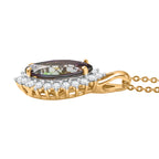 D'Joy Mystic Topaz & White Zircon Pendant with Chain (Size 20) in Yellow Gold Plated Sterling Silver 2.45 Ct._4459978_3