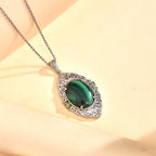 EverTrue - Malachite & Green Cubic Zirconia Pendant with Chain (Size 20) 18.20 Ct._4460173_2