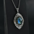 EverTrue - Labradorite & Champagne Cubic Zirconia Pendant with Chain (Size 20) 18.37 Ct._4460177_1