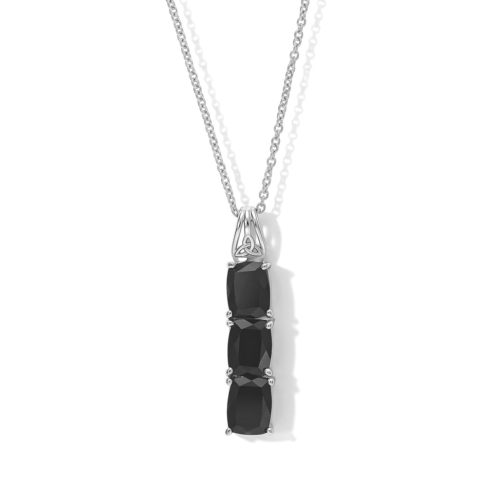 Black Spinel Pendant with Chain (Size 20) Stainless Steel  6.000  Ct._4460197