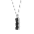 Black Spinel Pendant with Chain (Size 20) Stainless Steel  6.000  Ct._4460197