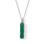 Green Onyx Pendant with Chain (Size 20) Stainless Steel  6.000  Ct._4460199