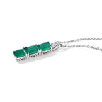 Green Onyx Pendant with Chain (Size 20) Stainless Steel  6.000  Ct._4460199_2