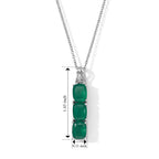 Green Onyx Pendant with Chain (Size 20) Stainless Steel  6.000  Ct._4460199_3