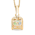 10K Yellow Gold,  Ethiopian Opal,  Lab Grown Diamond Pendant with Chain (Size 20) 2.78ct  Gold Wt. 3.18 Gms  2.780  Ct._4463290_4