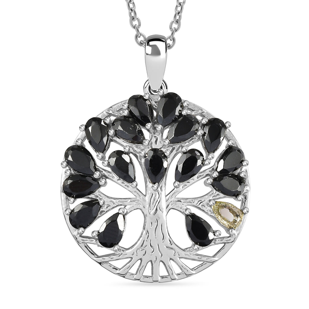 EverTrue - Black Spinel Pendant with Chain (Size 20) 5.00 Ct._4463456