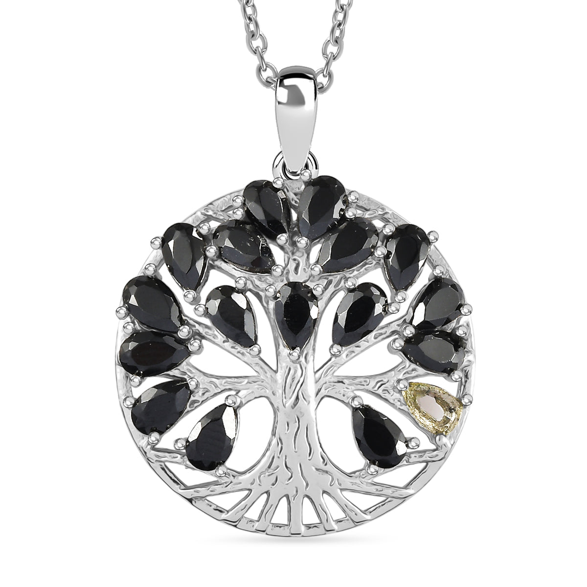 EverTrue - Black Spinel Pendant with Chain (Size 20) 5.00 Ct. V32490634 0