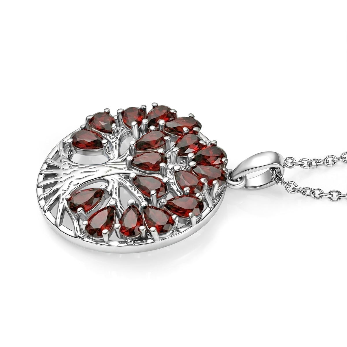 EverTrue - Orissa Rose Garnet Pendant with Chain (Size 20) 4.60 Ct. V32528770 4