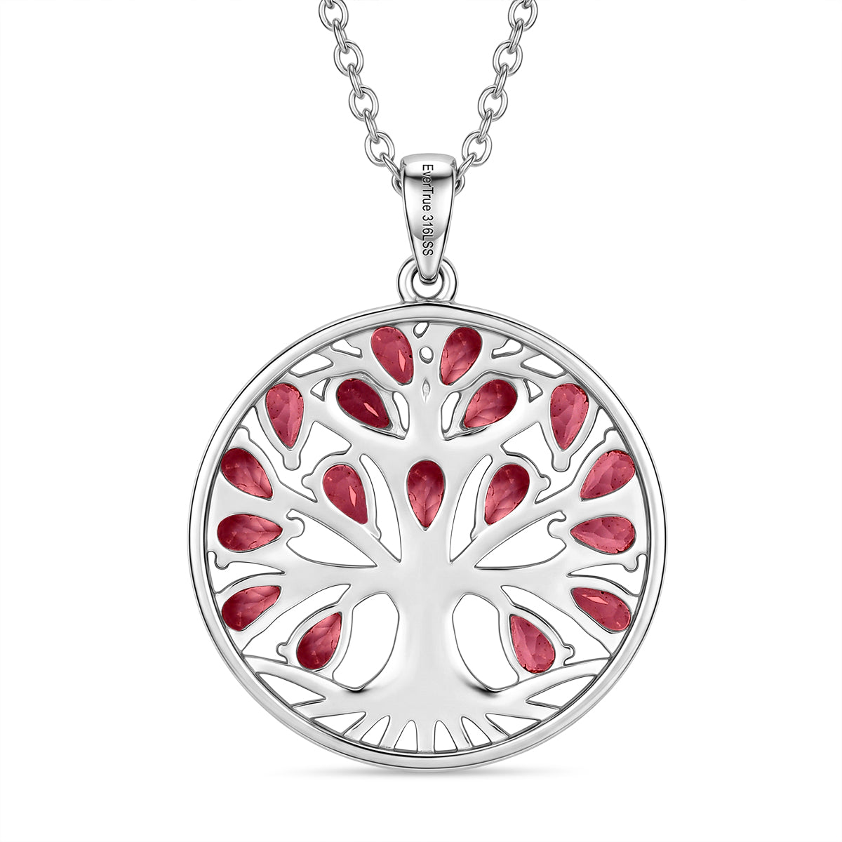 EverTrue - Orissa Rose Garnet Pendant with Chain (Size 20) 4.60 Ct. V32528770 5