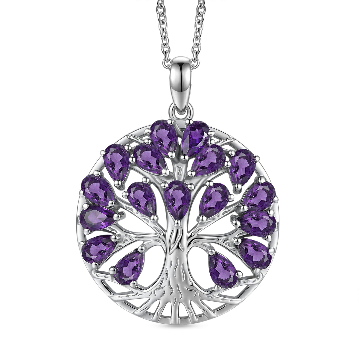 EverTrue - African Amethyst Pendant with Chain (Size 20) 3.43 Ct. 4463460 0