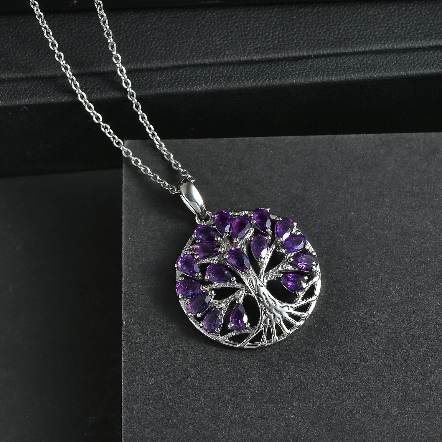 EverTrue - African Amethyst Pendant with Chain (Size 20) 3.43 Ct. 4463460 3
