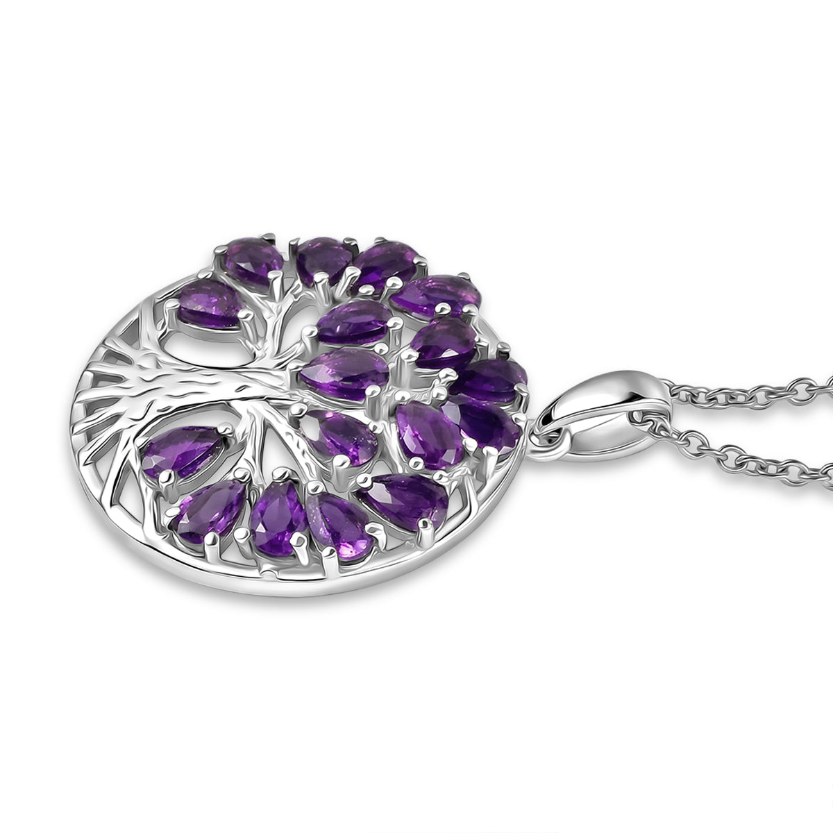 EverTrue - African Amethyst Pendant with Chain (Size 20) 3.43 Ct. 4463460 4