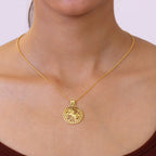 Italian Made - Yellow Gold Plated Sterling Silver Horse Pendant with Chain (Size 20)_4463675_1