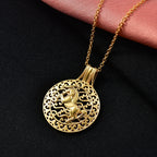 Italian Made - Yellow Gold Plated Sterling Silver Horse Pendant with Chain (Size 20)_4463675_2