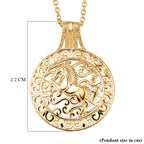 Italian Made - Yellow Gold Plated Sterling Silver Horse Pendant with Chain (Size 20)_4463675_5