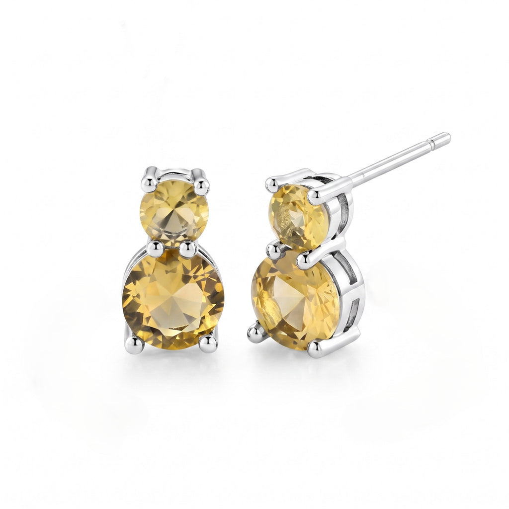 Set of 3 - Yellow CZ Tennis Bracelet (Size - 7.5), Push Back Earring & Pendant with Chain (Size 20+2 Ext) 17.60 Ct._4464077_4