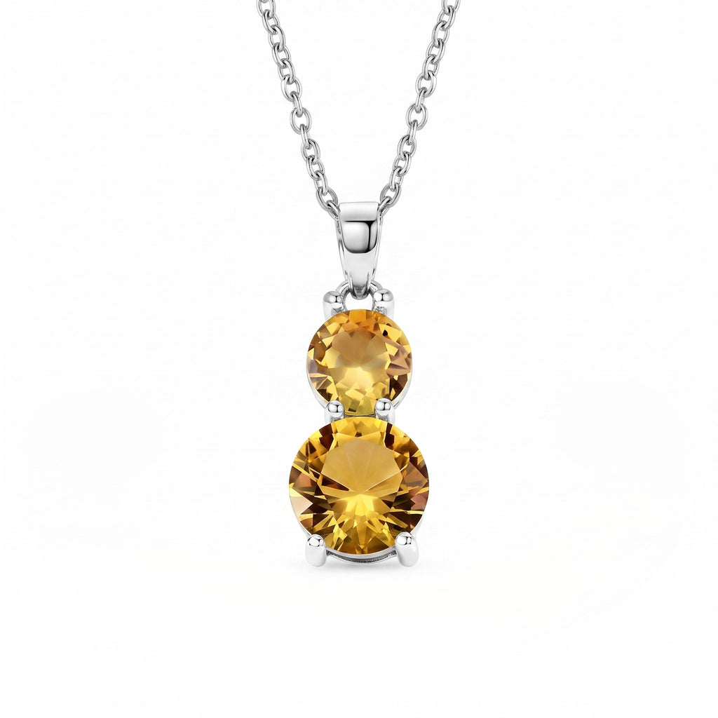 Set of 3 - Yellow CZ Tennis Bracelet (Size - 7.5), Push Back Earring & Pendant with Chain (Size 20+2 Ext) 17.60 Ct._4464077_5